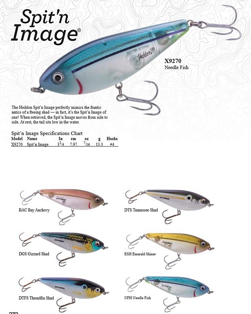 Heddon Spit'N Image Fleeing Shad Crankbait Fishing Lure, 3 1/4 Inch, 7/16 Ounce, Tennessee Shad - Image 3